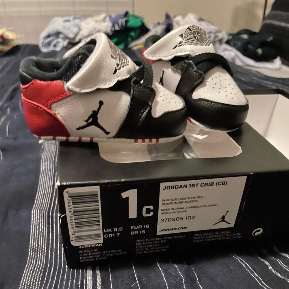Jordan first crib shoes